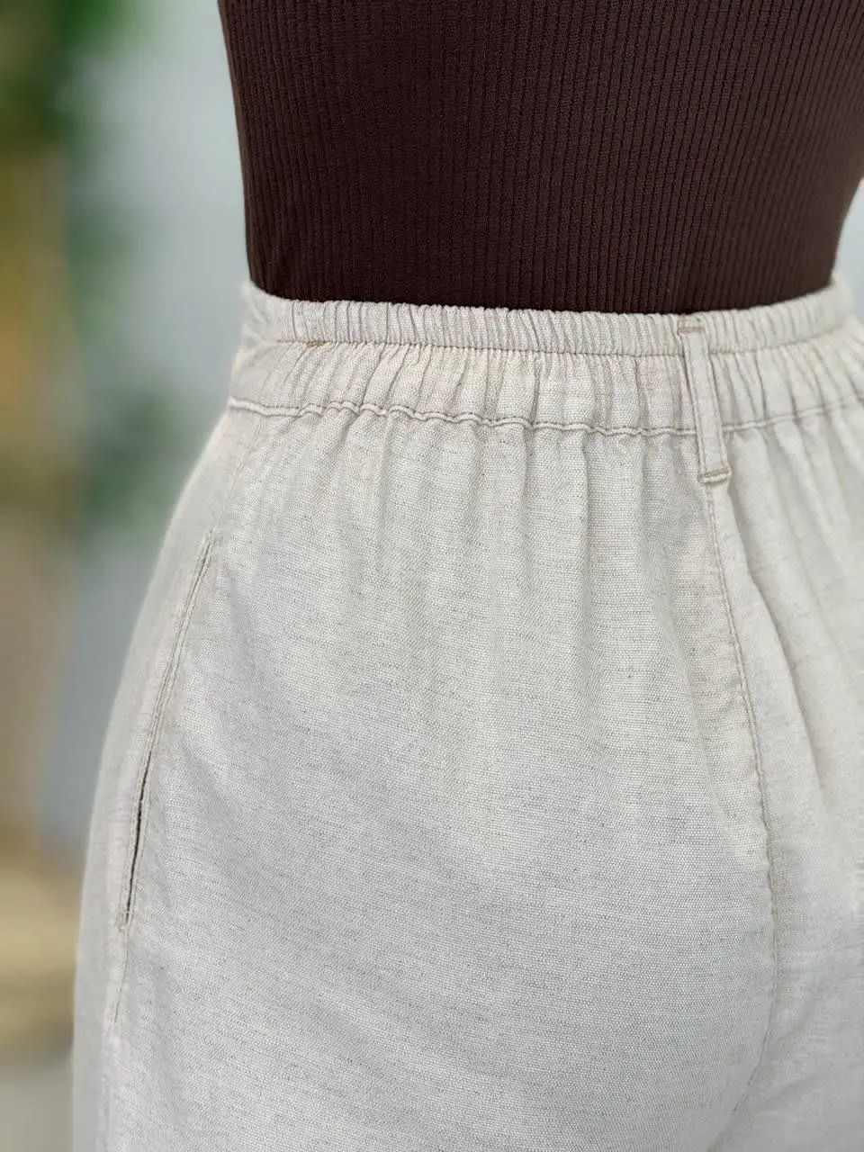 3466-شلوار بگ لینن